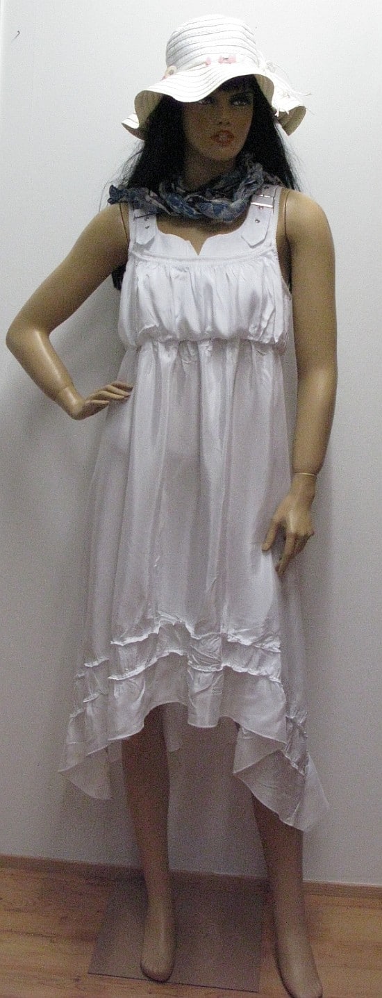 Mira Mia_Hvid kjole - Størrelse: Large