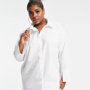 Public Desire Curve - Hvid oversized skjortekjole