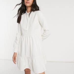 Vero Moda - Hvid skjortekjole i bomuld
