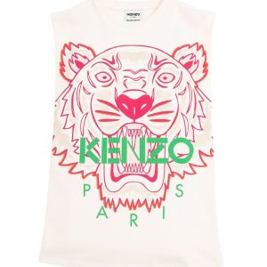 Kenzo Kjole - Exclusive Edition - Off White m. Tiger - 10 år (140) - Kenzo Kjole