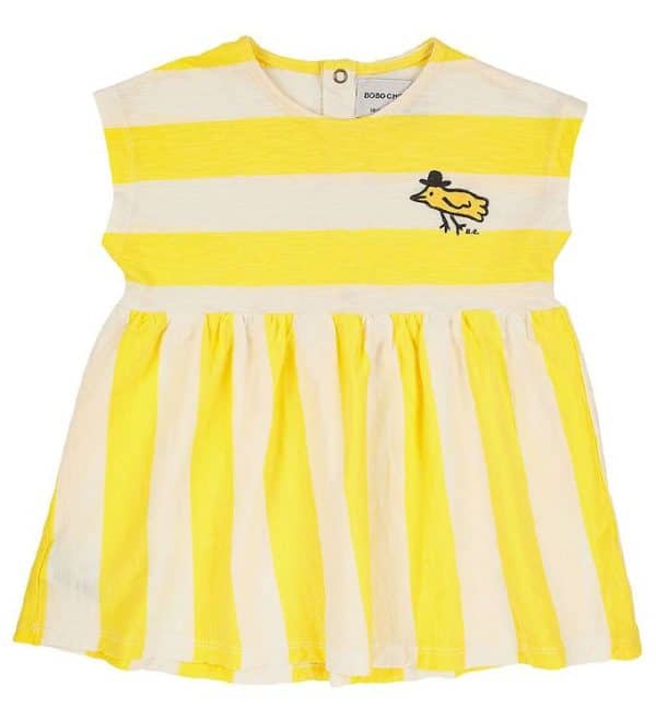 Bobo Choses Kjole - Yellow Stripes - Gul/Hvid - 12 mdr - Bobo Choses Kjole
