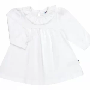 Dåbs kjole i hvid bomuld