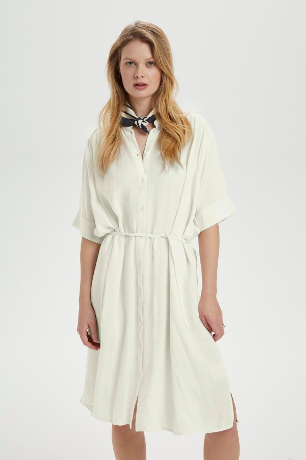 Soaked In Luxury Slrosaline Skjorte Kjole, Farve: Hvid, Størrelse: L, Dame