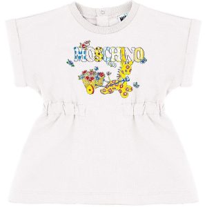 Moschino Kjole - Hvid m. Print