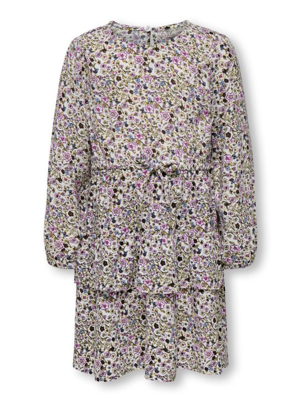 Bella ls v-neck kjole aop - CLOUDDANCE - 116