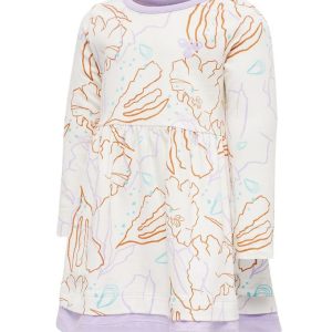 Hummel Kjole - hmlOlivia - Hvid m. Print