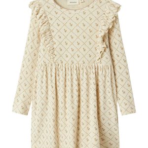Lil Atelier Kjole - Rib - NmfGago - Turtledove