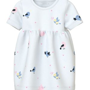 Name It Kjole - NbfVandora - Bright White/Birds