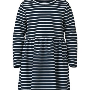 Name It Kjole - NmfVemma - Bright White/Dark Sapphire