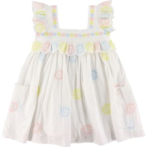 Stella McCartney Kids Kjole - Hvid/Pastel m. Blomster