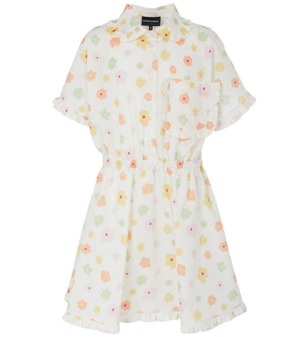 Emporio Armani Kjole - Hvid m. Blomster