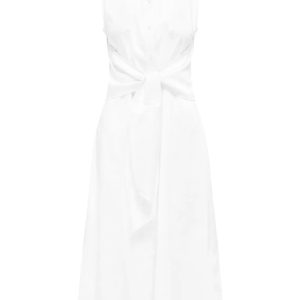 JDY - Kjole - Mio S/L Tie Midi Dress - White
