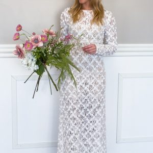 Loved by Lykke - Kjole - LY Flowerly Dress - White