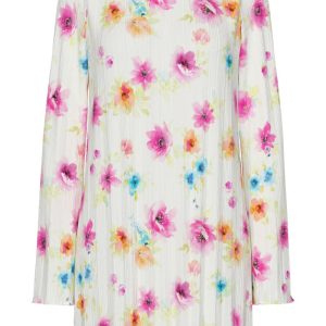 Pieces - Kjole - Amber Ls Short Dress - Bright White