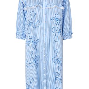 Cras Kjole - Cody - White Blue Stripe