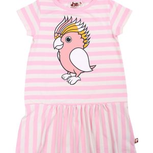 DYR-Cph Kjole - Dyrzanzi - Pastel Pink/Chalk Papegoeje