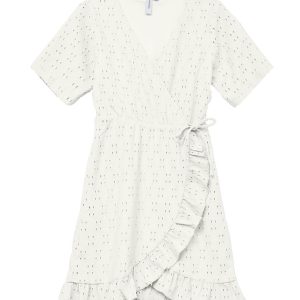Vero Moda Girl Kjole - VmLacely - Snow White m. Hulmønster