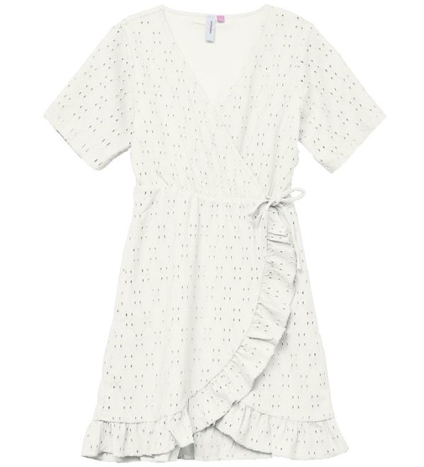 Vero Moda Girl Kjole - VmLacely - Snow White m. Hulmønster