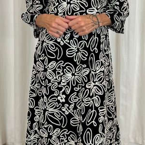 Black Colour Kjole - Ally - Black