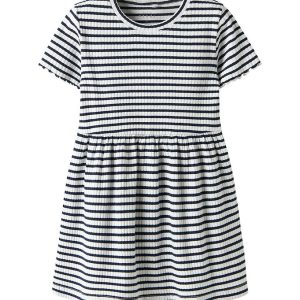 Name It kjole - Rib - NmfVemma - Bright White/Blue