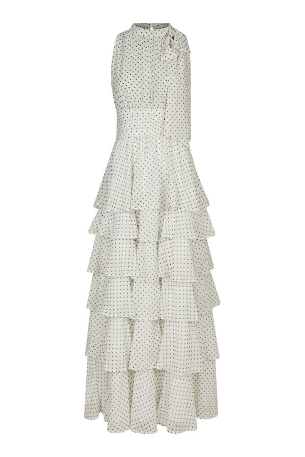 Neo Noir - Kjole - Marli Dot Dress - White (Levering slut maj)