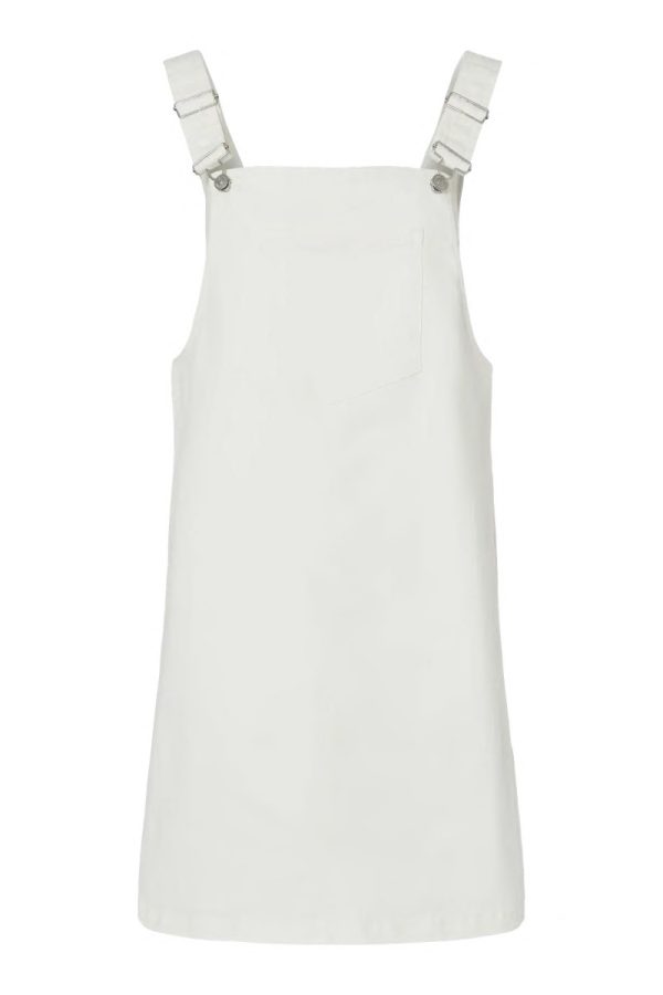 Pieces - Kjole - Monica Sl Denim Spencer Dress - Bright White