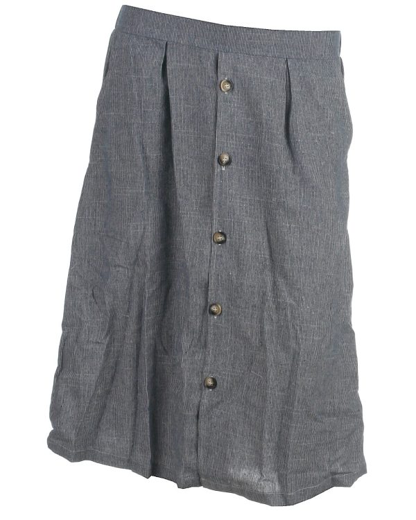 Grunt nederdel, Hilda, navy - 176 - XL / 16år
