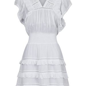 Maya Voile kort kjole - White