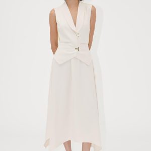 Tailored Handkercheif kjole - Ivory