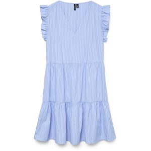 VERO MODA dame kjole VMFANNI - Hydrangea Stripe SANA Snow White