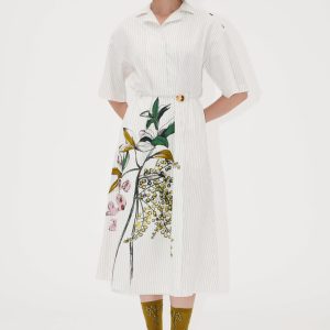 Workwear midikjole - Mimosa Stripe