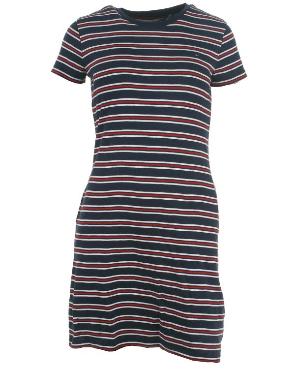 Tommy Hilfiger kjole, whitenavy - 140 - 10år