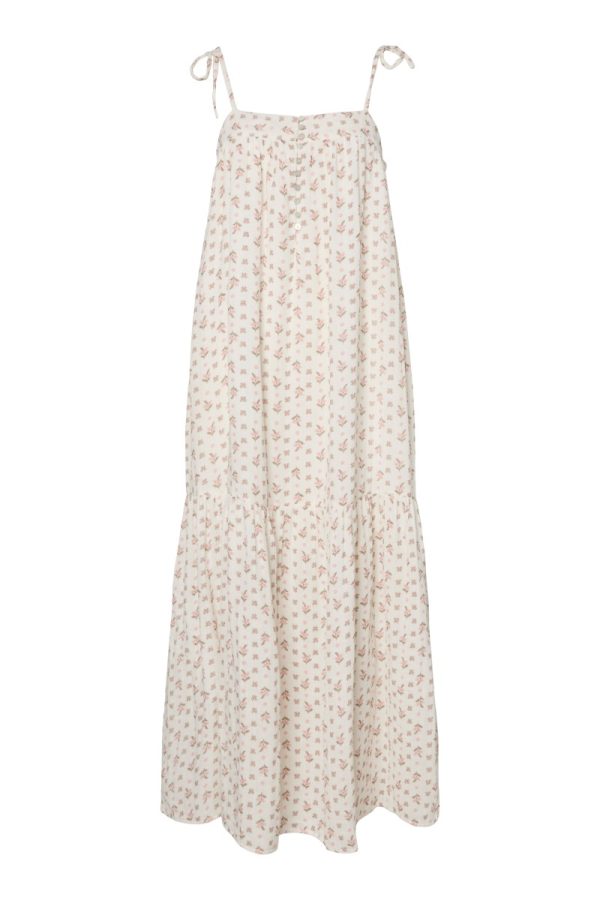 Y.A.S - Kjole - Yona Sl Ankle Dress S. - Star White
