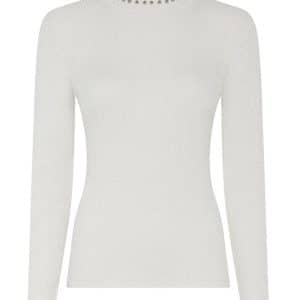 Bruuns Bazaar - Bluse - Anemones Batille blouse - Snow white w white lurex (Levering midt oktober)