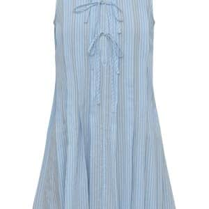 A-View - Kjole - Agni Dress - Light blue/White stripe