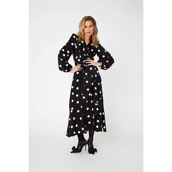 Cras LaraCras Kjole - Black/White dot