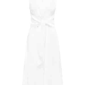 JDY - Kjole - Mio S/L Tie Midi Dress - White
