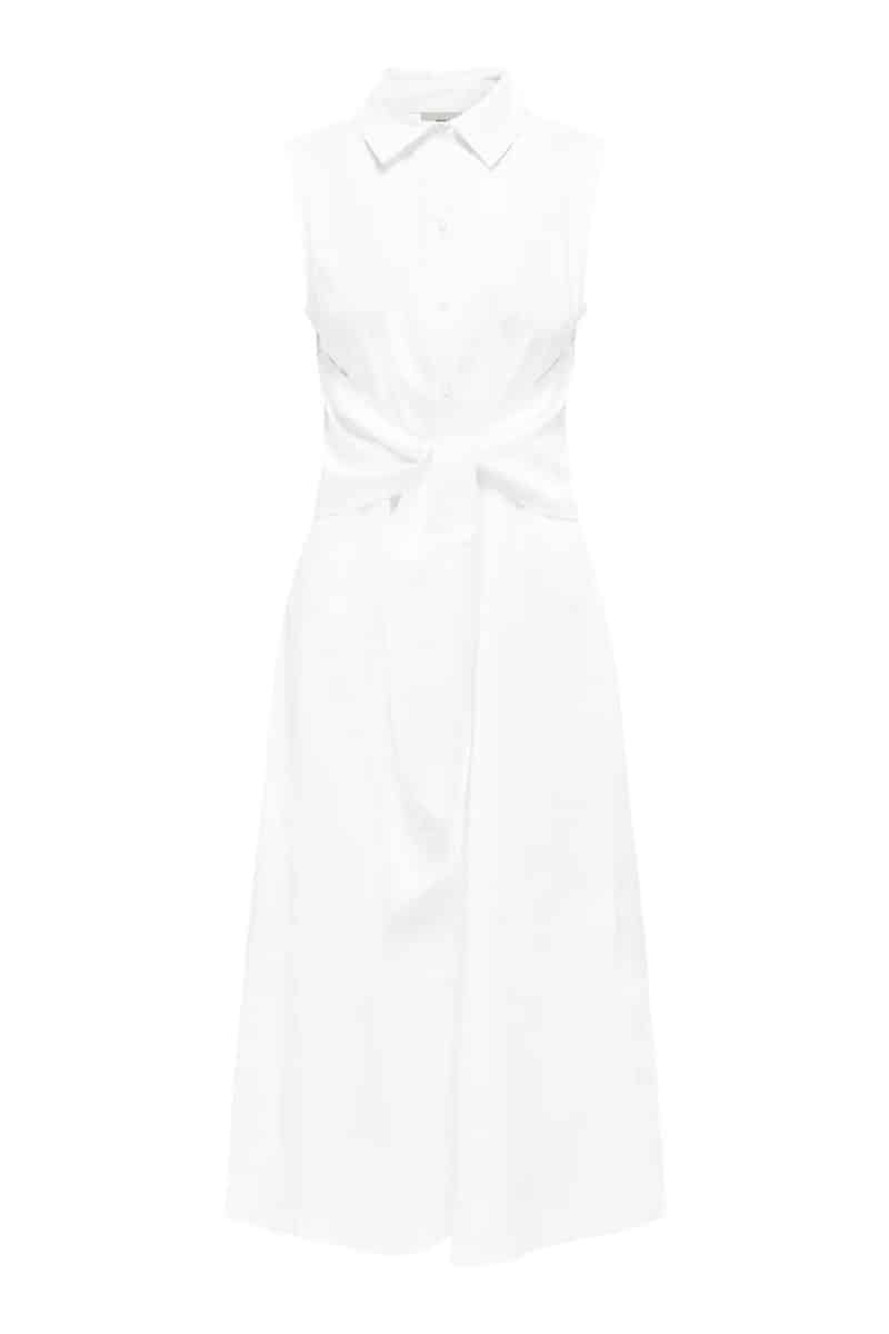 JDY - Kjole - Mio S/L Tie Midi Dress - White