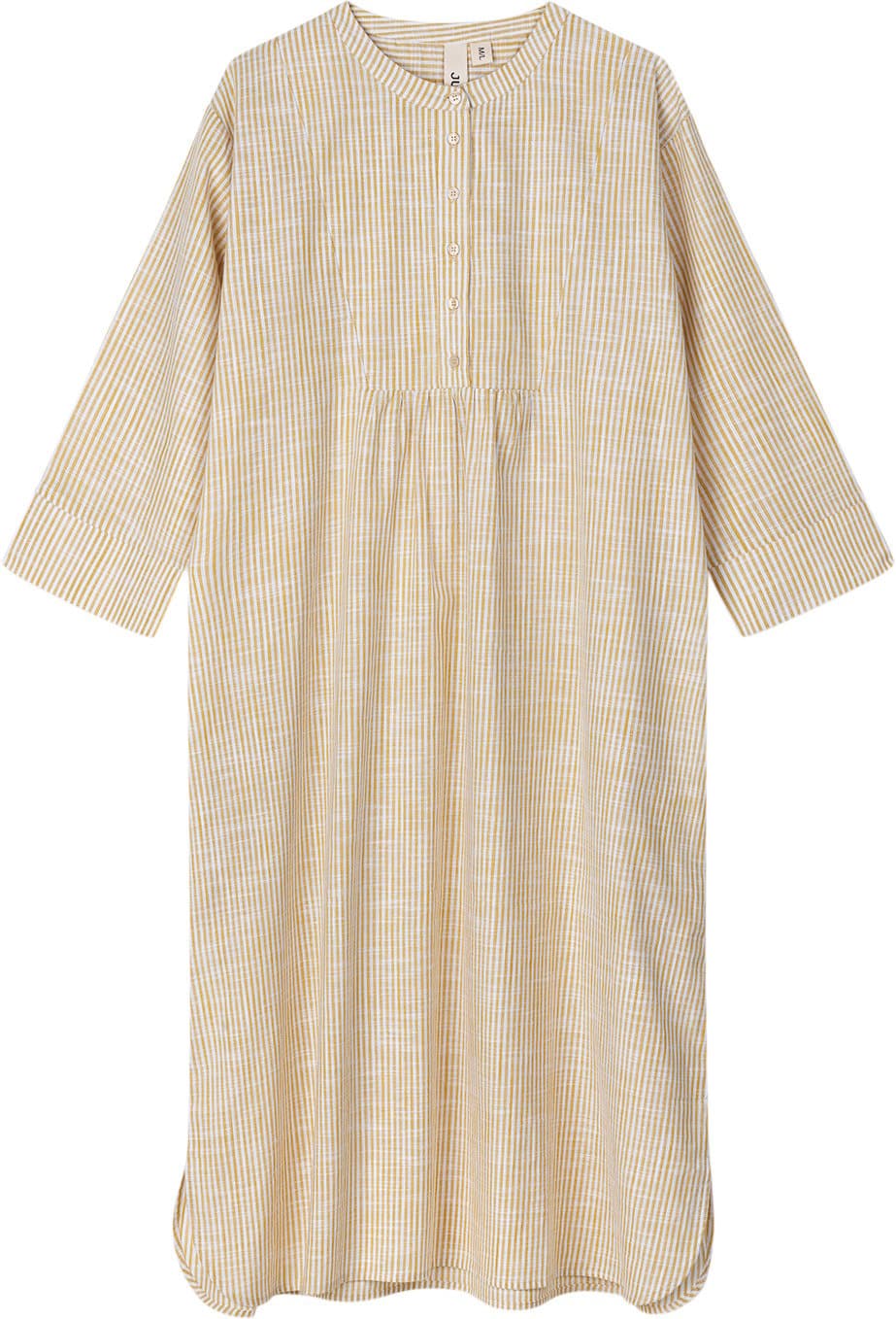 Monochrome Lines Sonja Dress Okker/hvid S/M