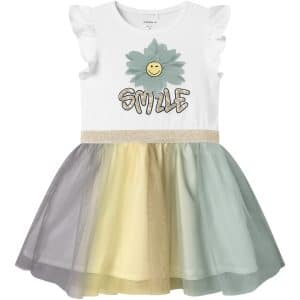 NAME IT Ballerina Kjole Arnina Bright White