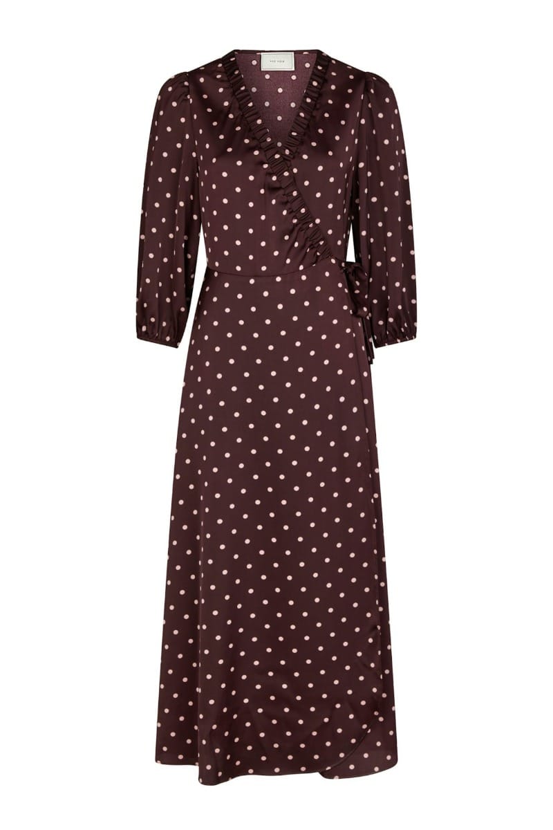 Neo Noir - Kjole - Malinga Dot Dress - Wine