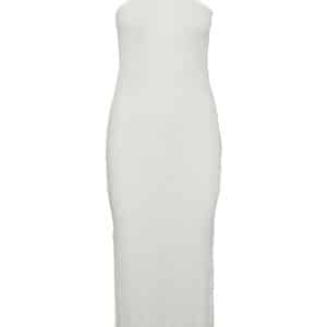 Pieces - Kjole - PC Alicia Sl Long Halter Neck Dress - Cloud Dancer