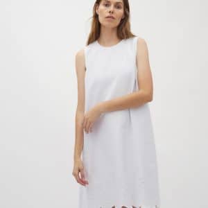 Rhiann Scallop kjole - hvid