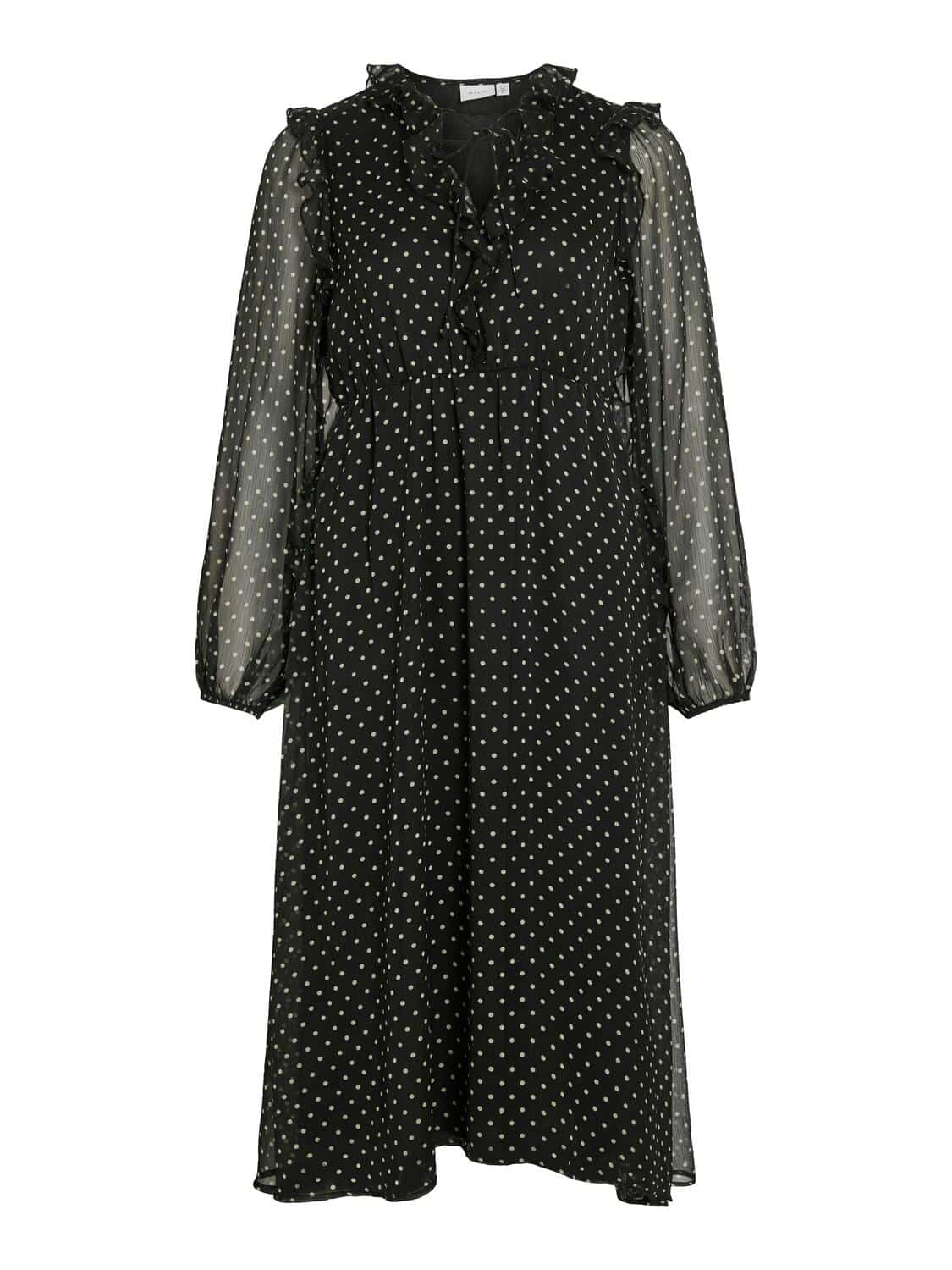 Viharley midi kjole - sort