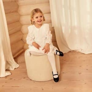 NAME IT Hulmønster Kjole Forra Bright White