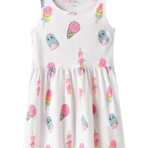 NAME IT Kjole Vineo Bright White Ice