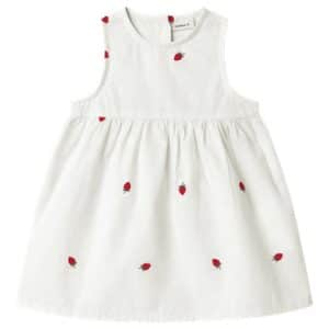 NAME IT Spencer Kjole Derilla Bright White Stawberry