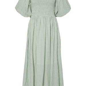 Y.A.S - Kjole - Sefera SS Long Dress - Quiet Green