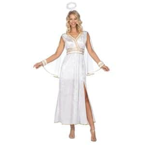 Engel Kjole Kostume Hvid/Guld